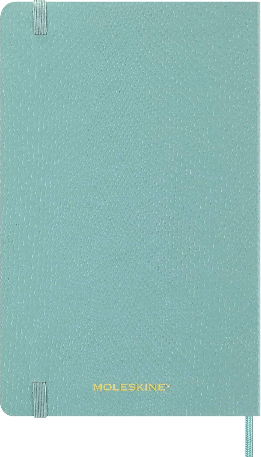 Moleskine Weekly Planner 2026 Precious and Ethical, 12-Month Weekly Agenda With Space For Notes, Vegan Soft Cover Python Effect, Sage Green Color, Size 13x21 cm