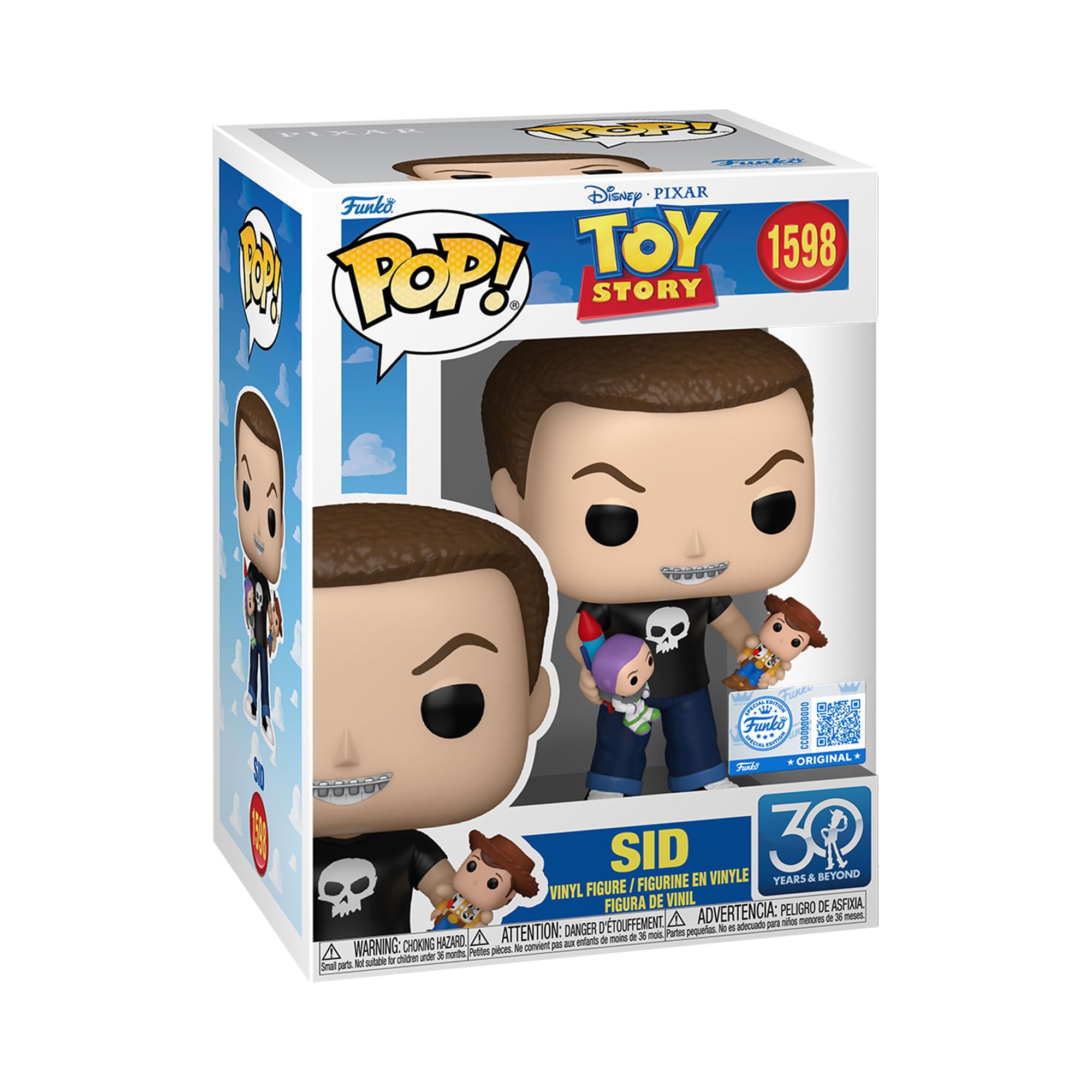 Funko Pop! Disney: Toy Story 30th - Sidney Sid Phillips - Sid - die Toys Sind Los! - Vinyl-Sammelfigur - Geschenkidee - Offizielle Handelswaren - Spielzeug Für Kinder und Erwachsene - Movies Fans