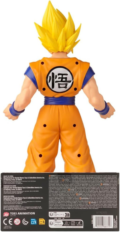 BANDAI Dragon Ball Riesenfigur Goku Super Saiyan, 40,6 cm, bewegliches Spielzeug der Dragon Ball-Serie, für Kinder und Sammler (38771