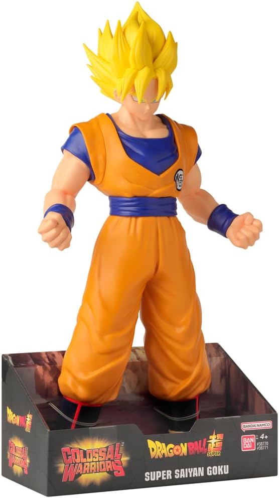 BANDAI Dragon Ball Riesenfigur Goku Super Saiyan, 40,6 cm, bewegliches Spielzeug der Dragon Ball-Serie, für Kinder und Sammler (38771