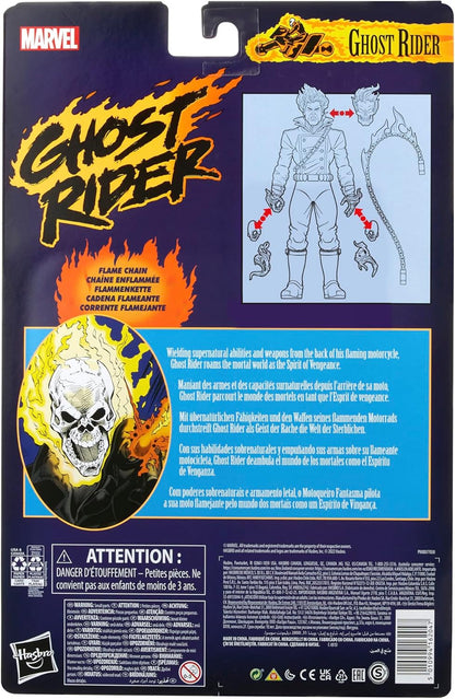 Marvel Hasbro, Legends Series, Comics, Ghost Rider, action figure giocattolo da 15 cm, 6 accessori