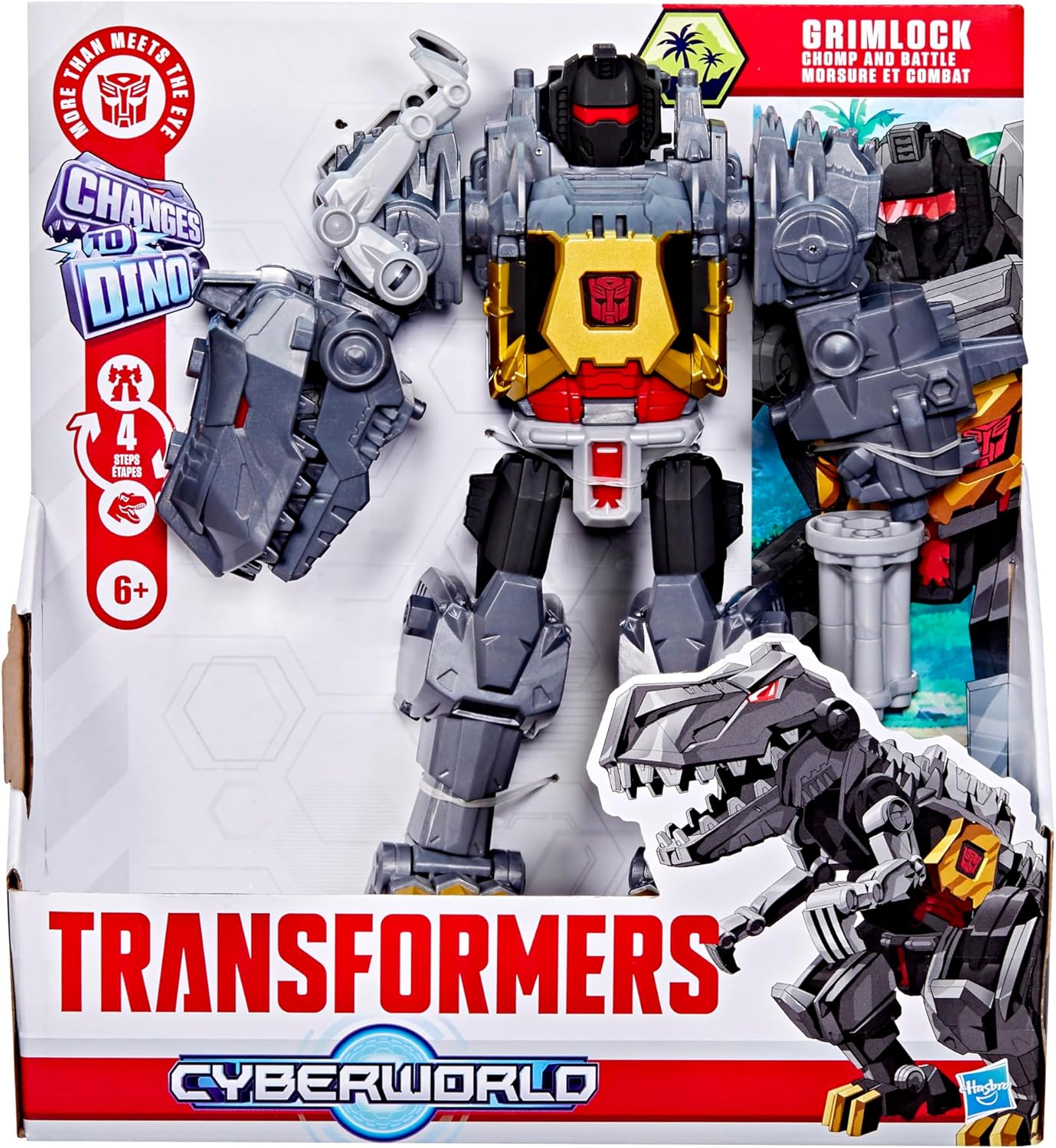 Transformers CYBERWORLD Grimlock Chomp & Battle Action Figure