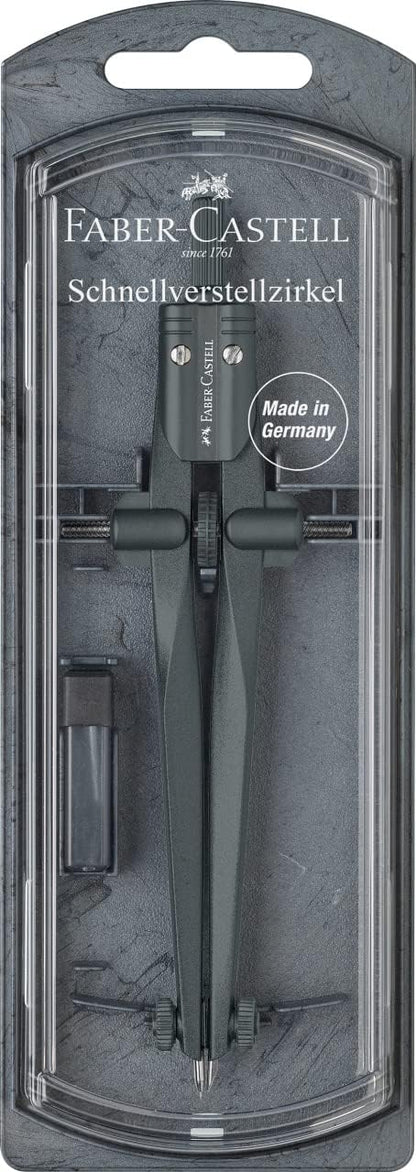 Faber-Castell Stream 2022 Compass with Quick-Set Mechanism - Blackstone or Berry