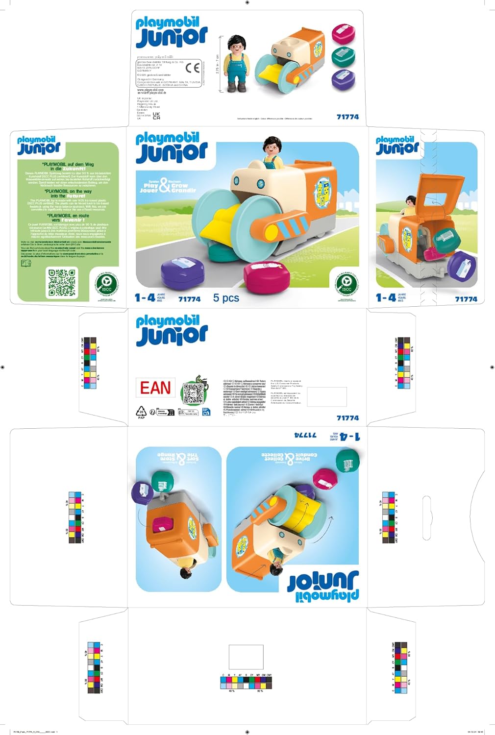 Playmobil - Junior: Push And Grab Garbage Collector (71774)