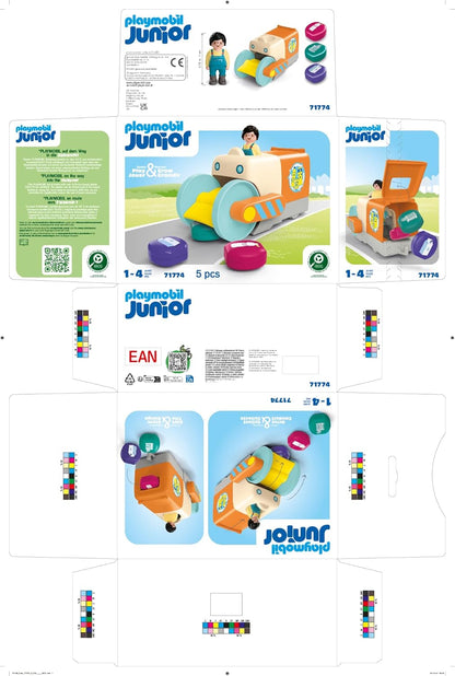 Playmobil - Junior: Push And Grab Garbage Collector (71774)