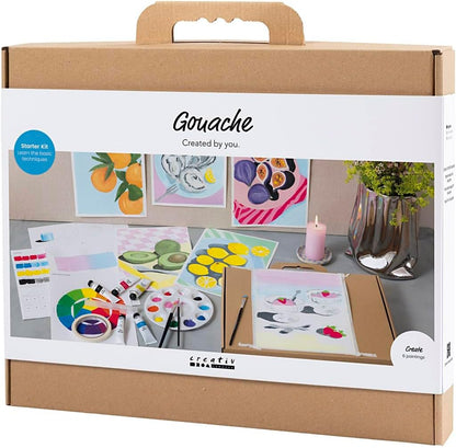 Starter Craft Kit Gouache, Paintings, assorted colours, 1 pack