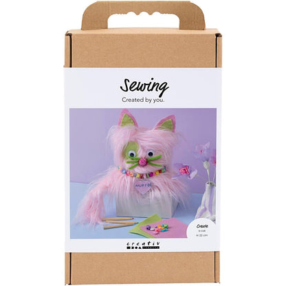 Craft Kit Sewing, Cat, Assorted Colours, 1 Pack