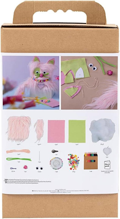 Craft Kit Sewing, Cat, Assorted Colours, 1 Pack