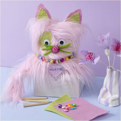 Craft Kit Sewing, Cat, Assorted Colours, 1 Pack