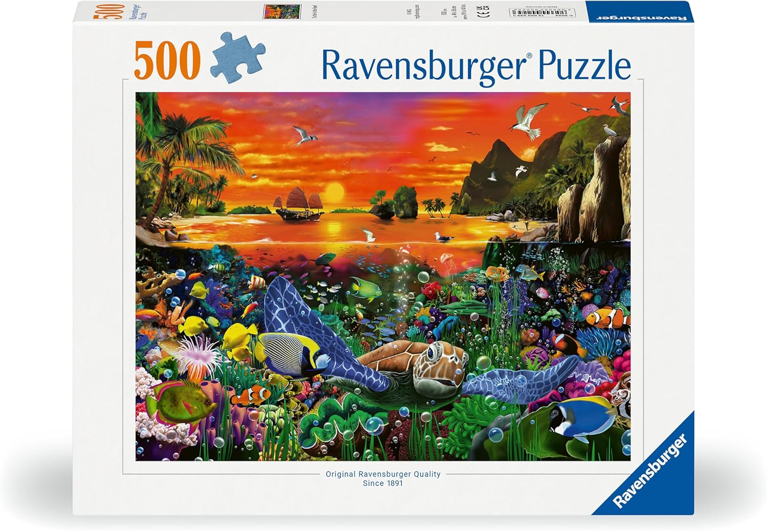 Ravensburger - Legpuzzel Schildpad In Het Rif 500st.