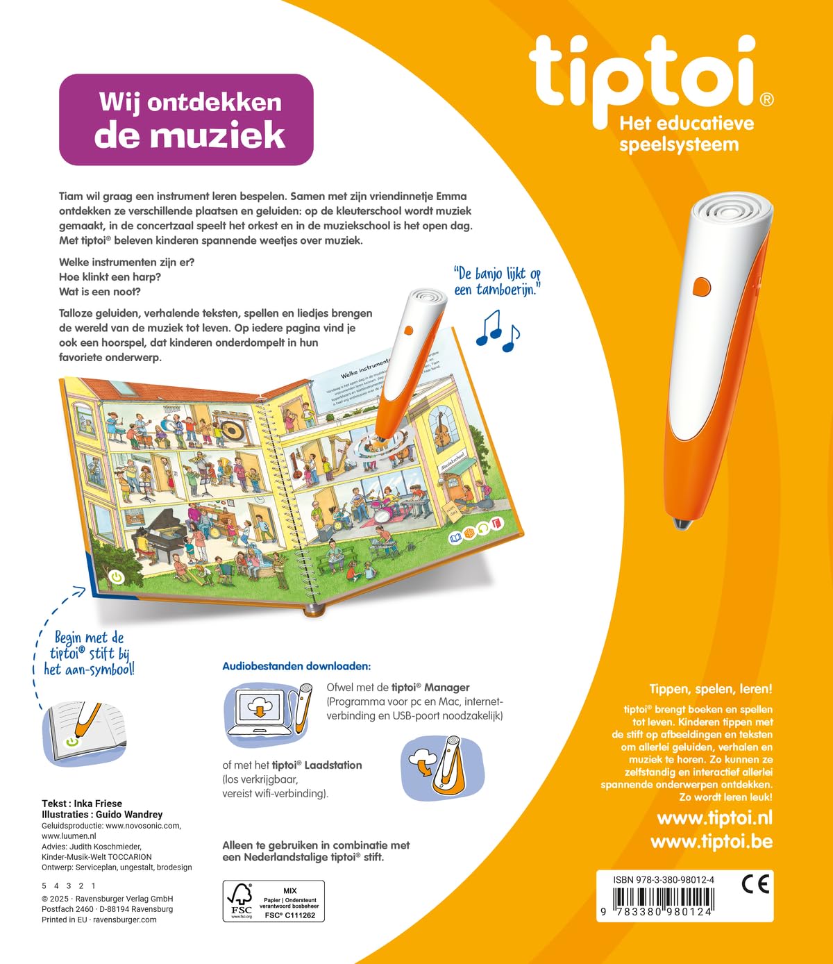 Ravensburger - Tiptoi Boek Wij Ontdekken de Muziek