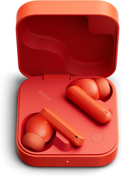CMF Buds 2 Wireless Earbuds with 48 dB Hybrid ANC, 55-Hour Battery Life, 11mm PMI Driver, 6 HD mics and Spatial Audio, IP55 Dust & Water Resistance - Orange