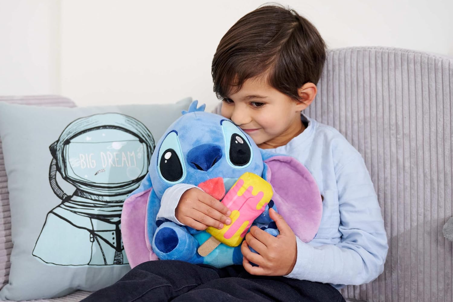 Disney Stitch with Ice Lolly 25 cm Plush Figure, Suitable from the First Months of Life