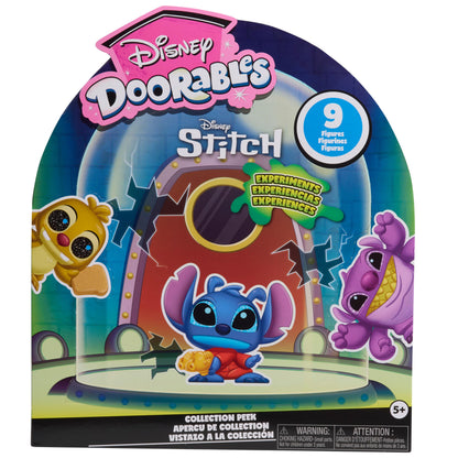 Just Play Disney Doorables Stitch Experiments Collection Peek, 9 Collectible 1.5 Inch Toys, Boys and Girls Ages 5 and Up