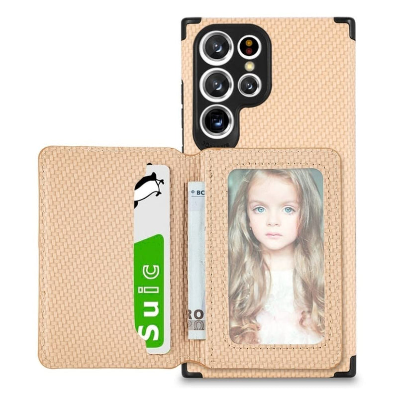 Wallet Leather Case For Samsung Galaxy S22 Ultra S21 Plus S20 FE A03S A12 A13 A23 A31 A32 A33 A50 A51 A52 A53 A70 A71 A72 A73,Khaki apricot,For Galaxy S21