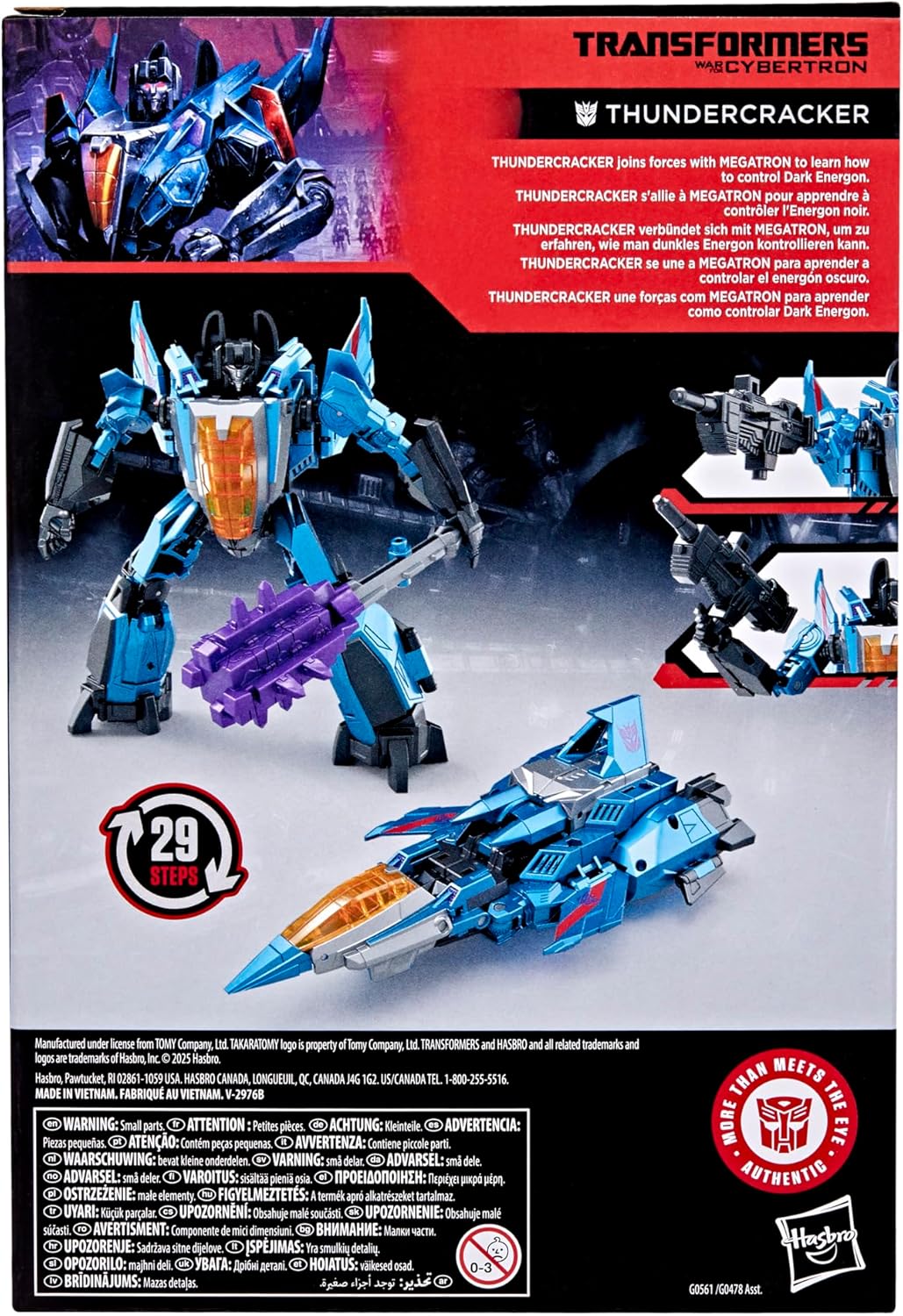 Transformers Studio Series Voyager Class, action figure di Thundercracker, ispirata al videogioco battaglia per Cybertron