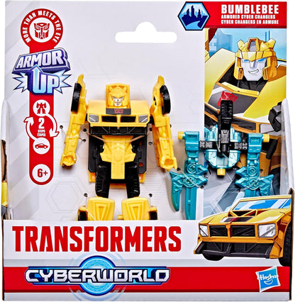 Transformers CYBERWORLD Armored Cyber Changers Bumblebee, actiefiguur