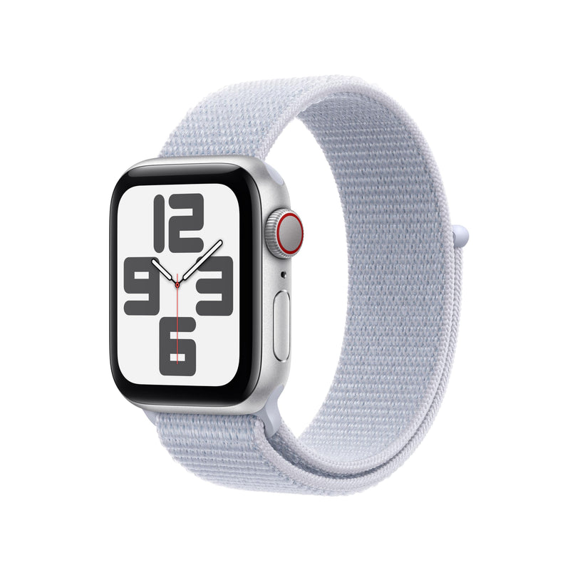 Apple Watch Se (Gps + Cellular) - 2Nd Generation - 40 Mm - Silver Aluminium - Smart Watch With Sport Loop - Soft Double-