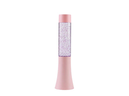 I-TOTAL - Small Lava LED Lamp, Colour Changing Glitter Effect, Coloured Lava Lamp (Pale Pink) - 33.5 cm