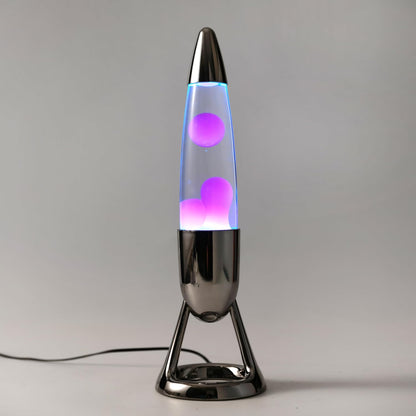 I-TOTAL - RGB Colour Changing LED Lava Lamp - Pink Wax and Silver Base - 40.5cm