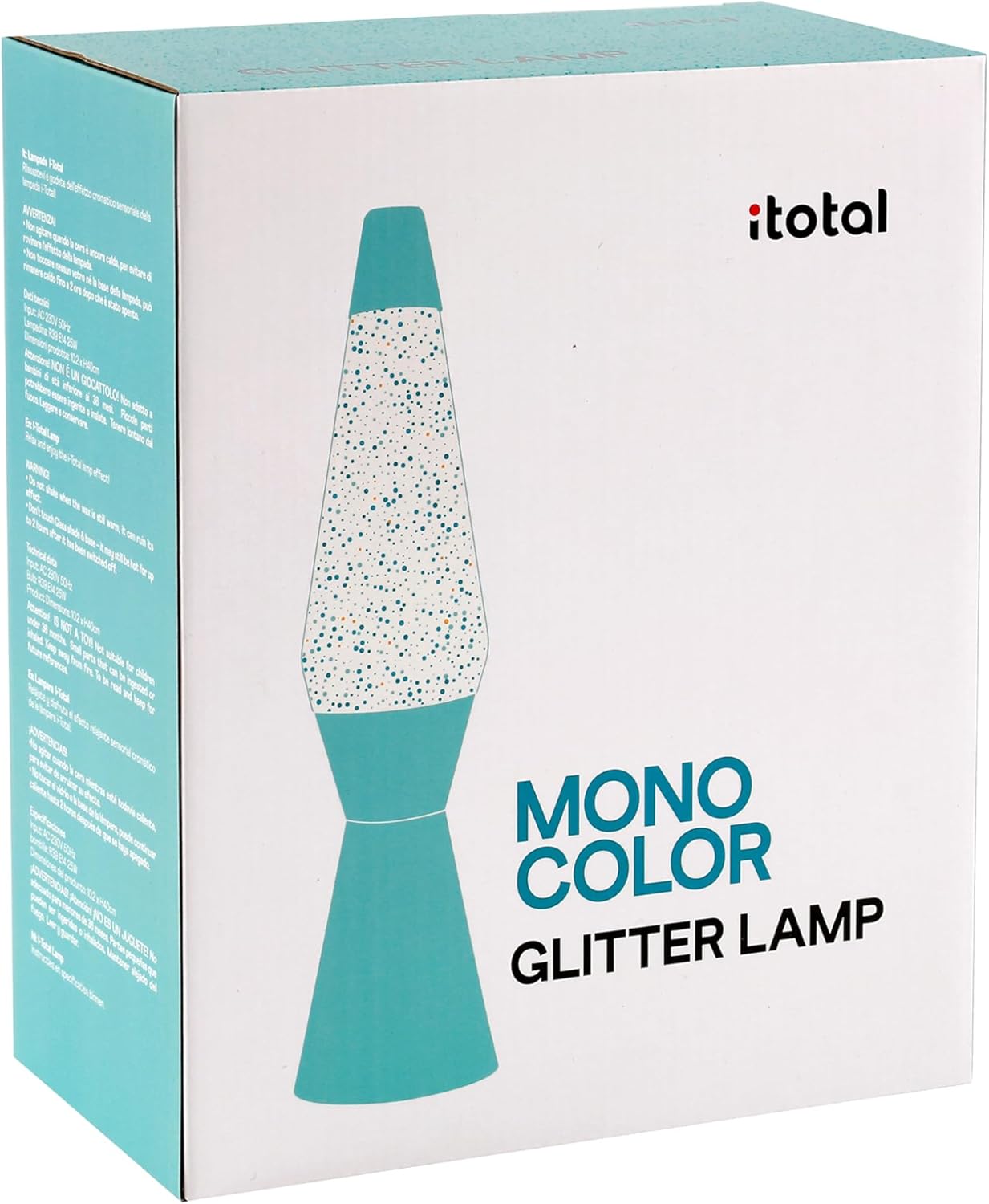 Itotal - Spaceship Glitter Lamp - Pastel Green - 11X11X40 Cm