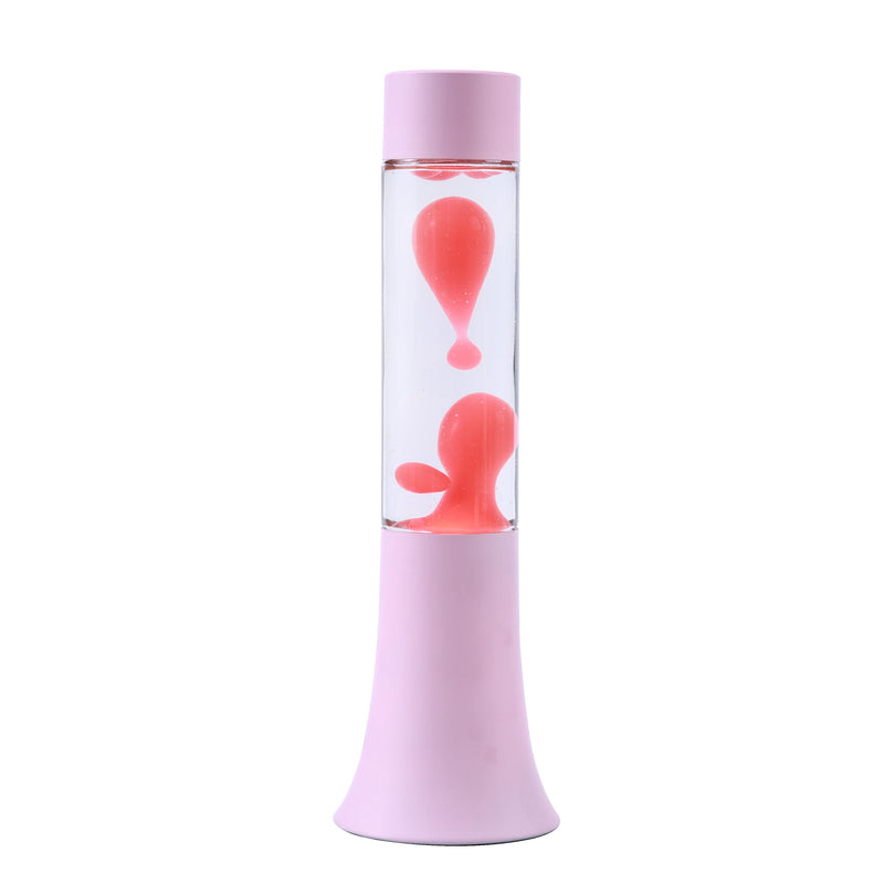 Itotal - Flared Lava Lamp - Pastel Pink - 9 X 9 X 37 Cm
