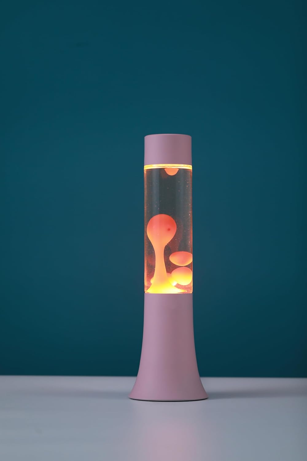 Itotal - Flared Lava Lamp - Pastel Pink - 9 X 9 X 37 Cm