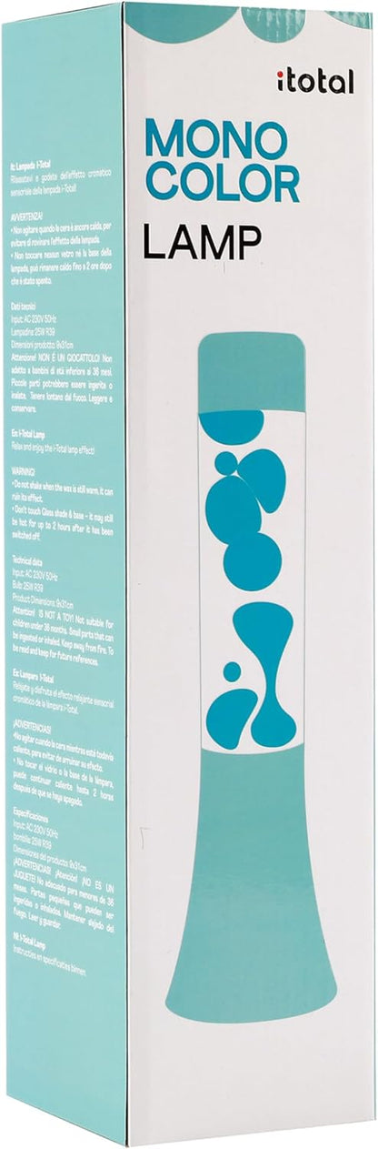 Itotal - Flared Lava Lamp - Pastel Green - 37 Cm