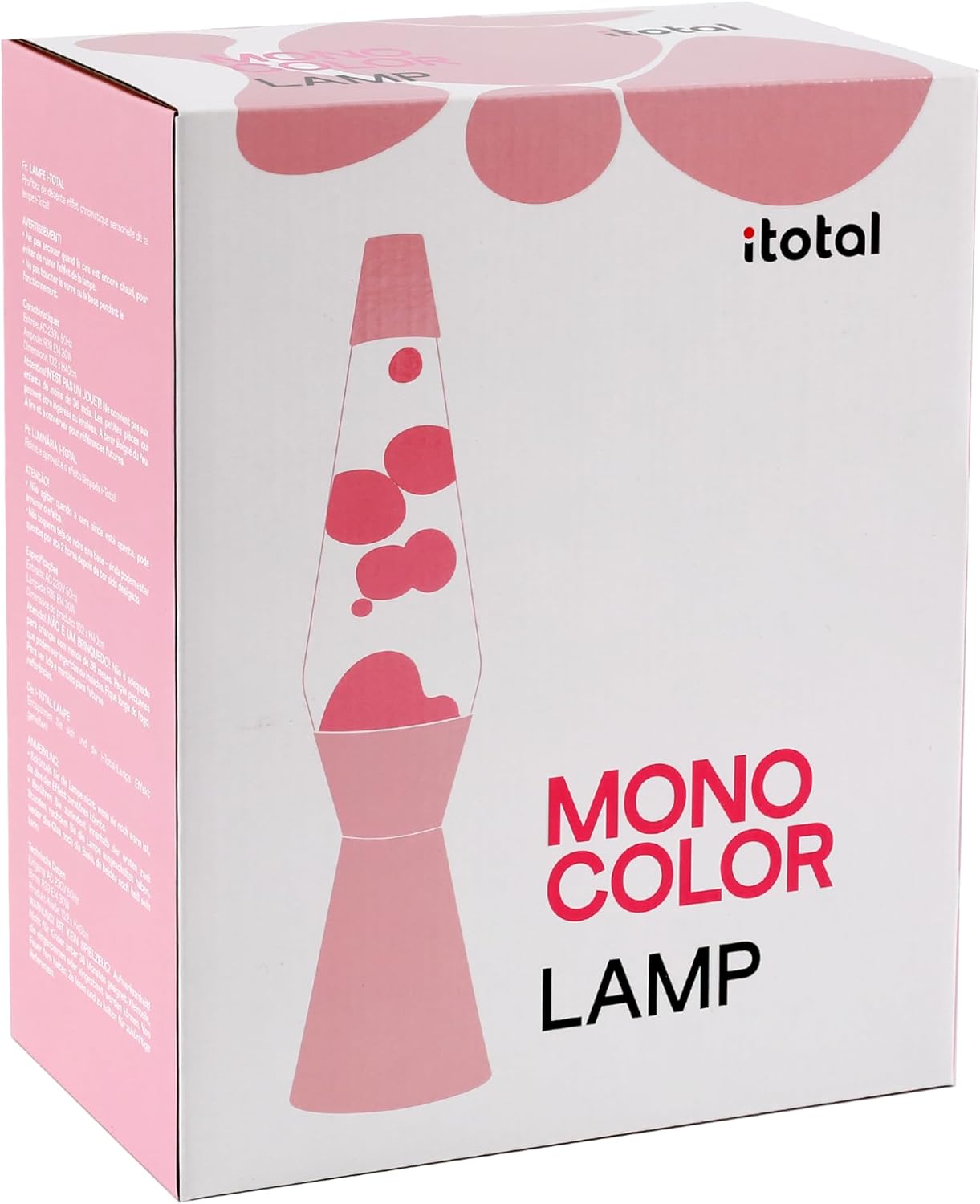 Itotal - Spaceship Lava Lamp - Pastel Pink - 40 Cm