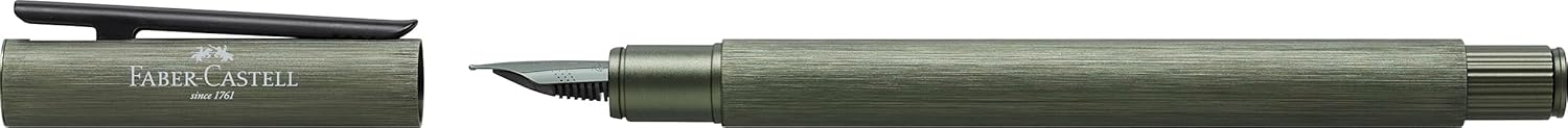 Faber-Castell Neo Slim Auminium F Fountain Pen - Olive Green