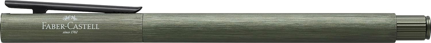 Faber-Castell Neo Slim Auminium F Fountain Pen - Olive Green