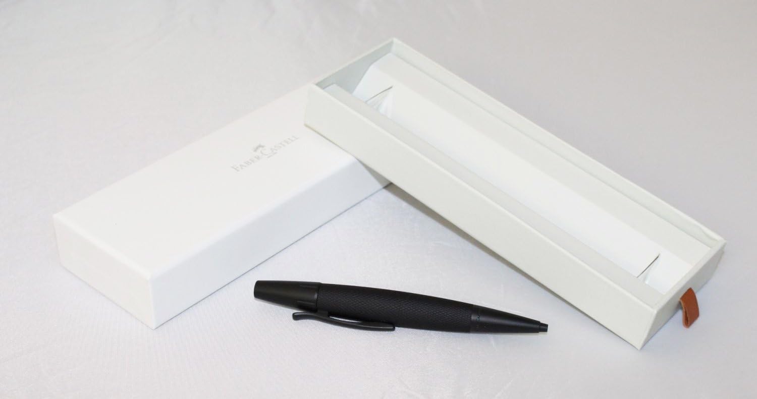 Faber-Castell e-motion 148222 Fountain Pen Wood/Chrome/EF Nib with Gift Packaging/Barrel Colour Black/Silver