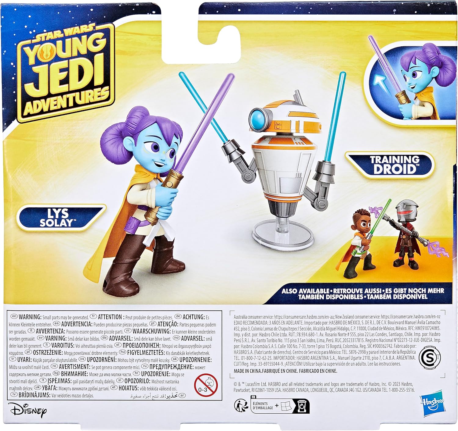 Star Wars Pop-Up Lightsaber Duel, Lys Solay & Training Droid Action Figures, 4"-Scale Star Wars Toys for Kids