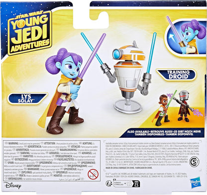Star Wars Pop-Up Lightsaber Duel, Lys Solay & Training Droid Action Figures, 4"-Scale Star Wars Toys for Kids