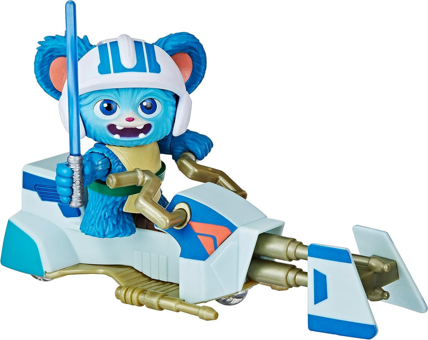 Star Wars Nubs Figure & Speeder Bike, 4"-Scale Action Figures & Vehicles, Toys for Kids