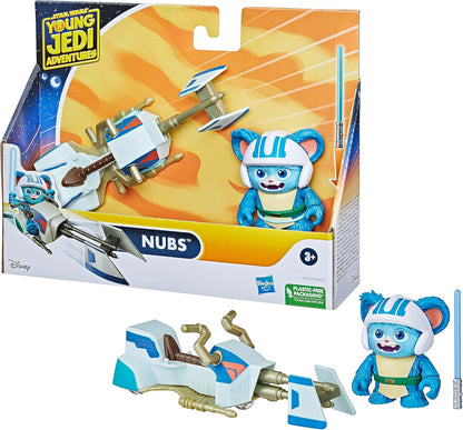 Star Wars Nubs Figure & Speeder Bike, 4"-Scale Action Figures & Vehicles, Toys for Kids