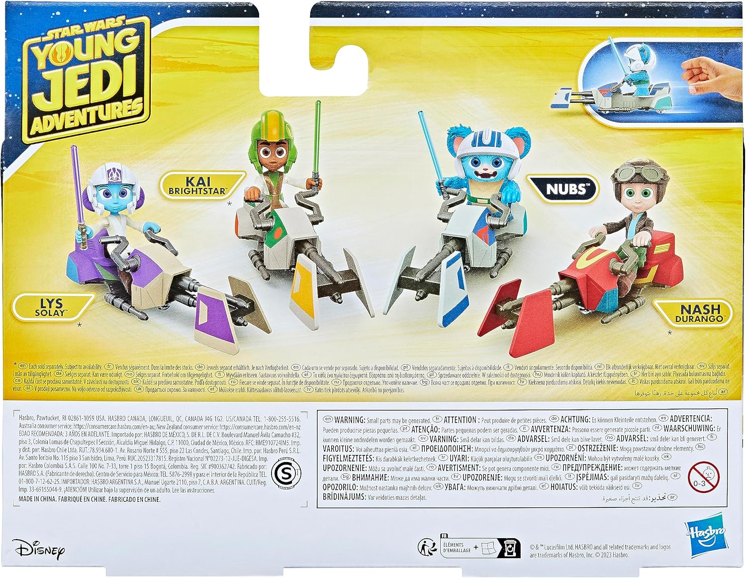 Star Wars Nubs Figure & Speeder Bike, 4"-Scale Action Figures & Vehicles, Toys for Kids