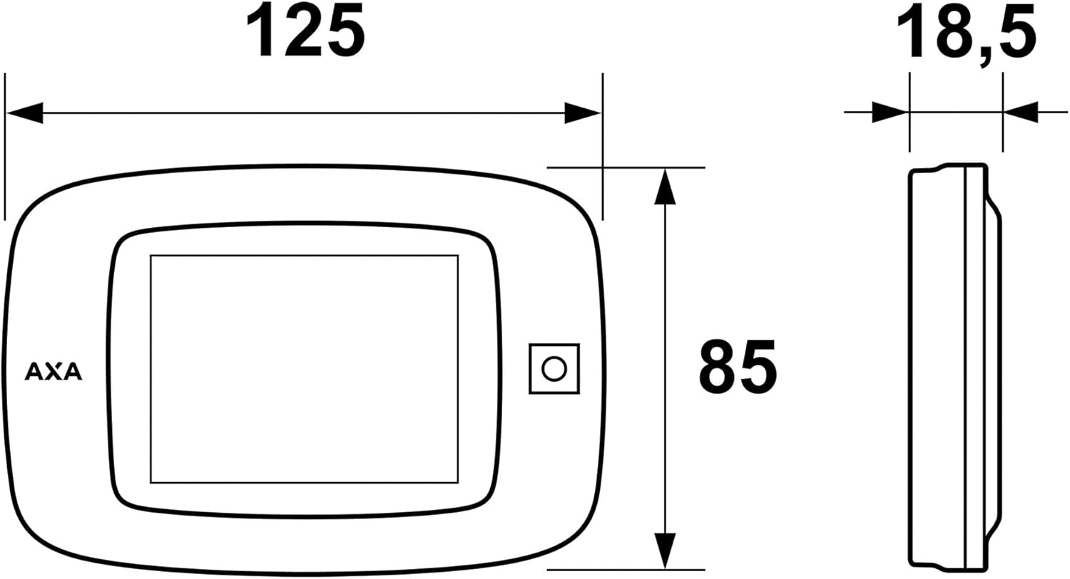 Axa Deurspion Digitaal Lcd - Deur Dikte 38-110Mm - + 14Mm