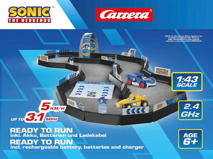Carrera RC Sonic The Hedgehog - Team Sonic Racing Tabletop Racing Set - With Mini RC Sonic & Tails