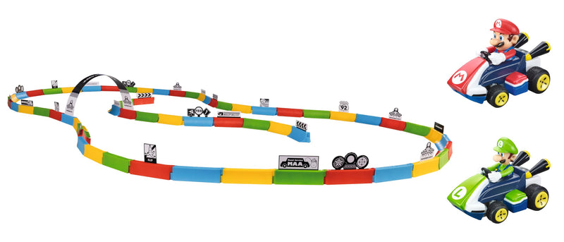 Carrera RC Mario Kart Tabletop Racing Set - With Mario & Luigi 1:43 Scale - Up To 5 Kmh, Ready-To-Run, All Batteries Included, Suitable For Ages 6 Years+