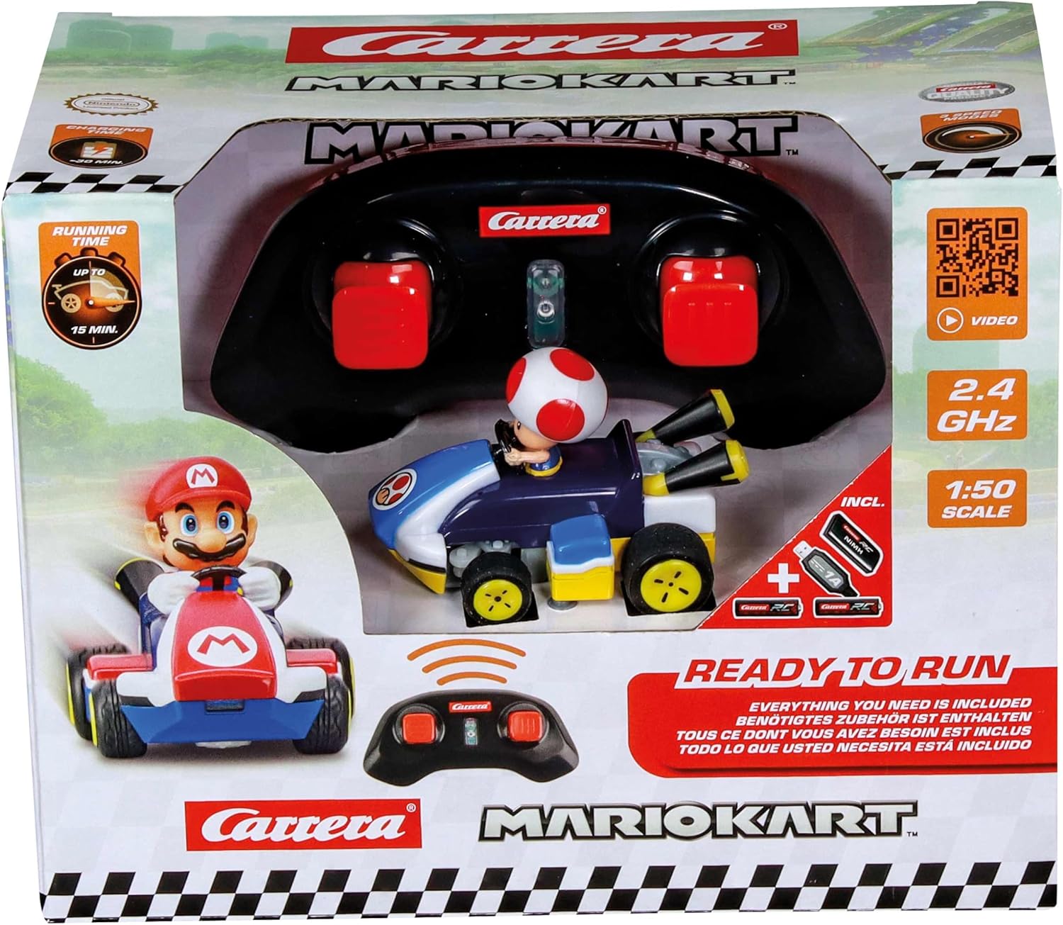 2,4GHz Mario Kart(TM) Mini RC, Toad (Paperbox