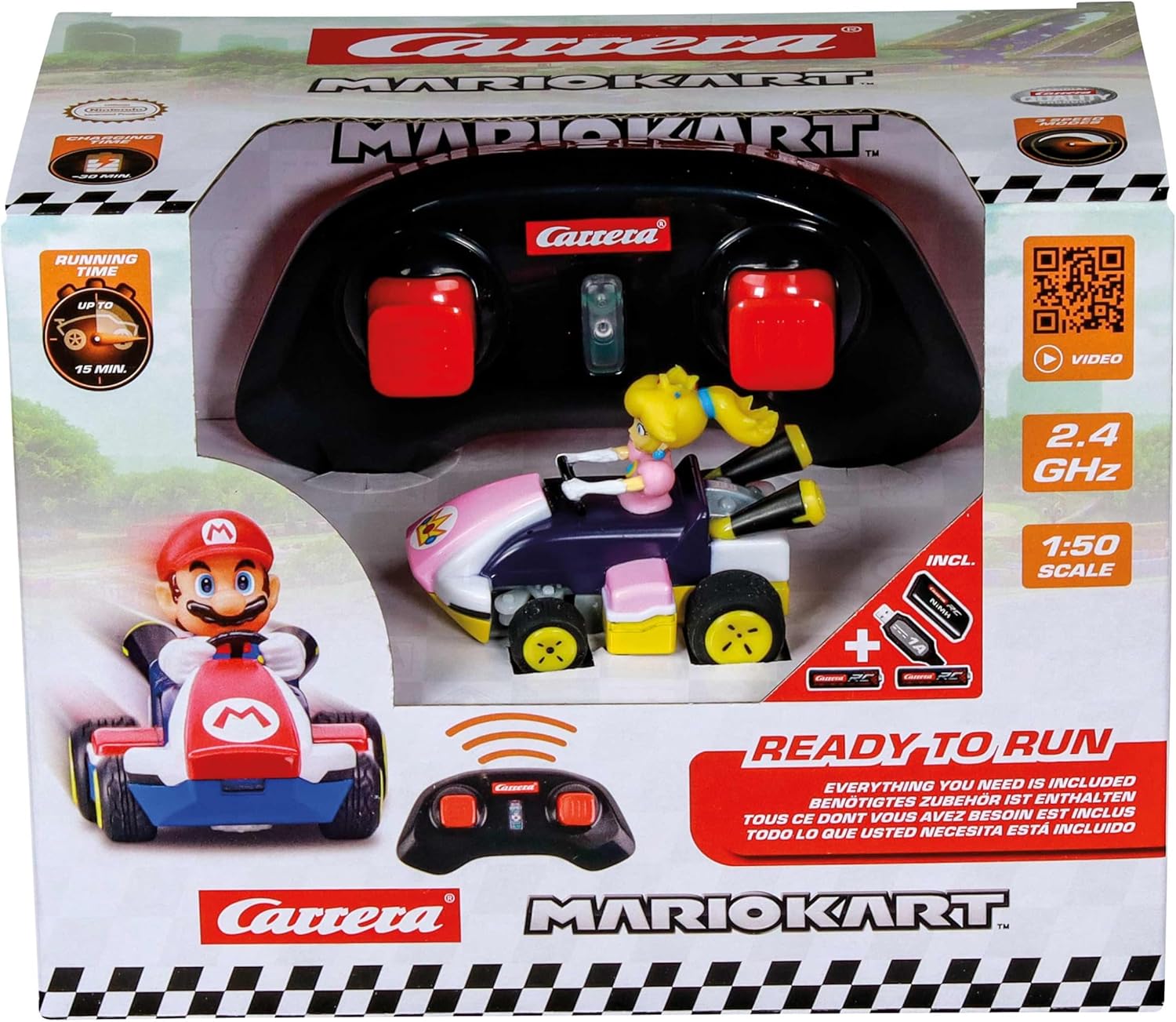 2,4GHz Mario Kart(TM) Mini RC, Peach (Paperbox