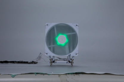 MSI MAG COREFROZR AA13 WHITE CPU Air Cooler - Direct Touch Four 6mm copper heatpipes, ARGB, CycloBlade 7, Pre-Applied Thermal Paste, Rifle Bearing Fans.