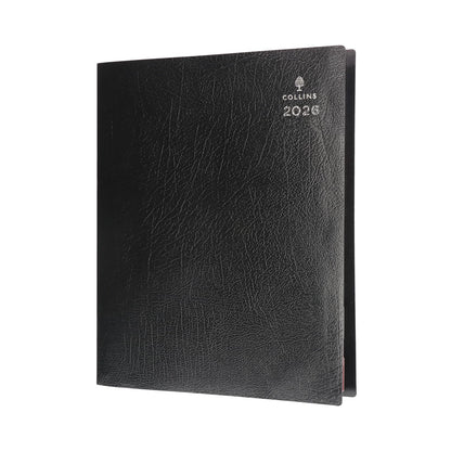 Collins - Leadership - 2026 12 Month Calendar Year Planner, Day-To-Page with 1/4 Hourly 4 Person Appointments Diary, A4 - Black (CP6742.99-26
