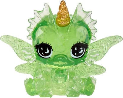 Rainbow High Littles Rainbow Fantasy Fairies & Pet - Emerald, Green - 14cm Posable Small Doll & Fantasy Dragon Pet with Interchangeable Fairy Wings, Cute Present for Children 4+