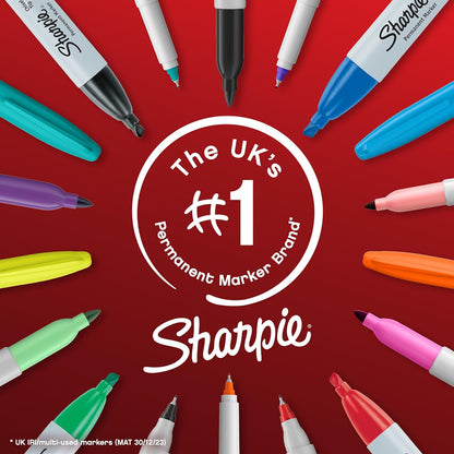 Sharpie Permanent Markers | Fine Point for Bold Details | Red Ink | 12 Marker Pens