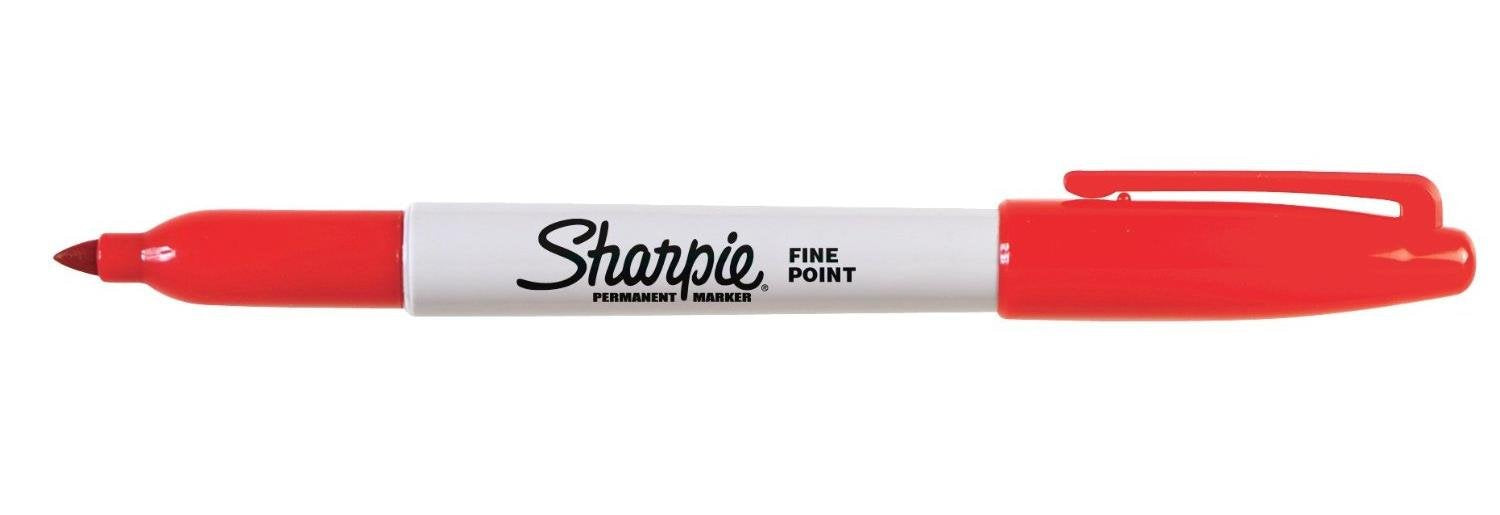 Sharpie Permanent Markers | Fine Point for Bold Details | Red Ink | 12 Marker Pens