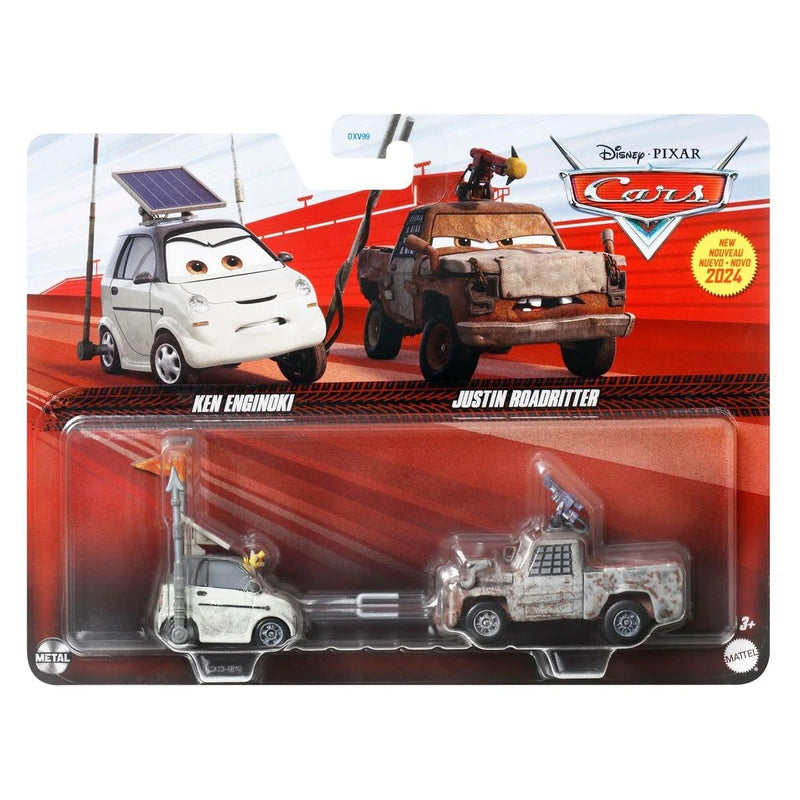 Cars Disney Pixar Pack 2 Metal Cars 1:55 - Die Cast Ken Enginoki & Roadritter