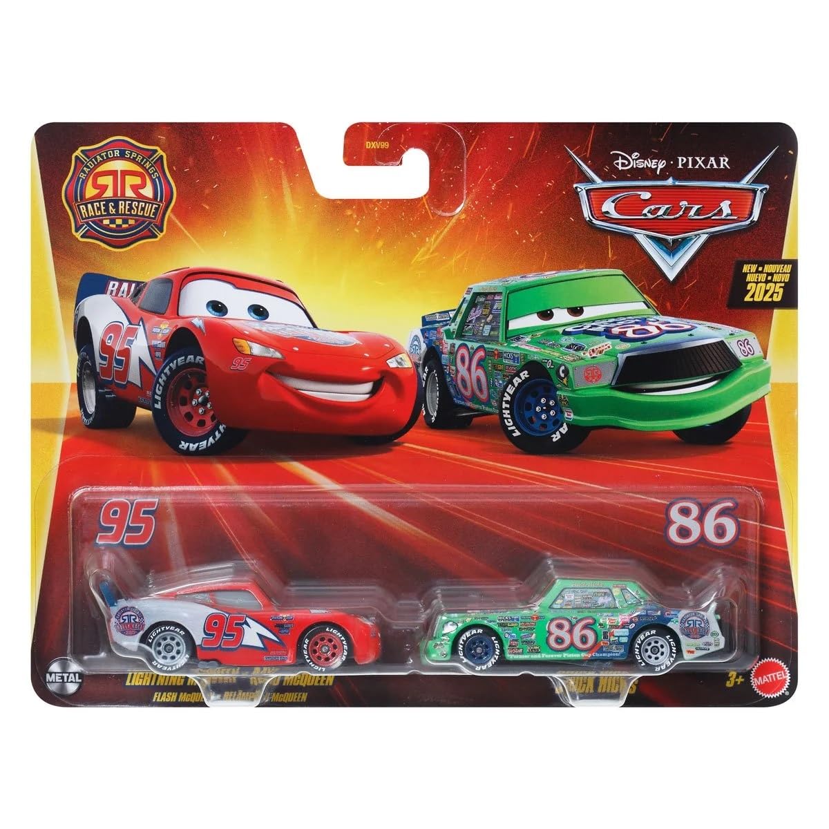 Disney Cars - 2 Pack Lighting Mcqueen & Chick Hicks