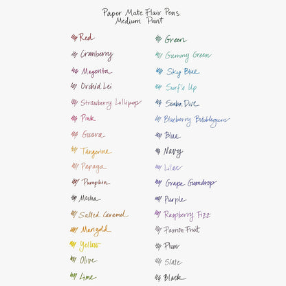 Paper Mate Flair Felt Tip Pens | Medium Point (0.7 mm) Marker Pens | Red Pens | for Writing, Marking, Drawing & Sketching | 12 Count